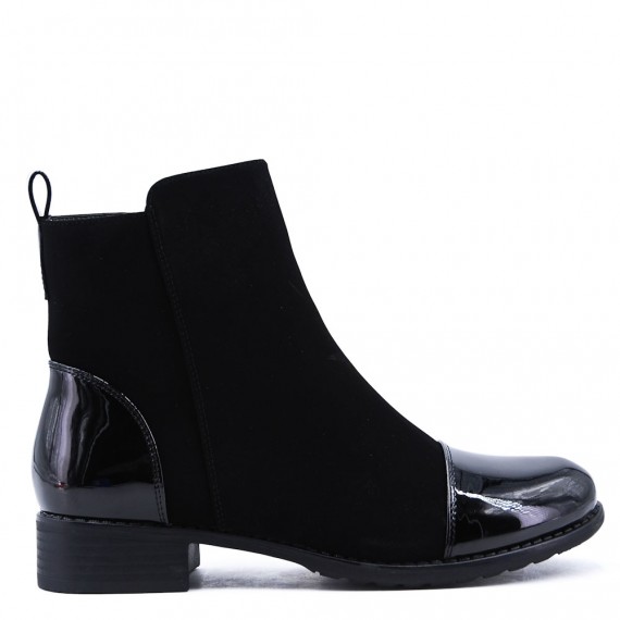 Faux leather ankle boot