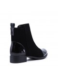 Faux leather ankle boot