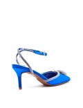 Mix-materials heeled sandal 