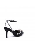 Mix-materials heeled sandal 