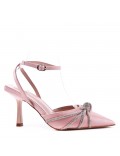 Mix-materials heeled sandal 