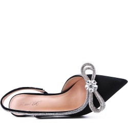 Mix-materials heeled sandal 