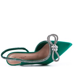 Mix-materials heeled sandal 