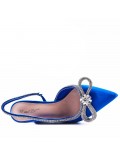 Mix-materials heeled sandal 