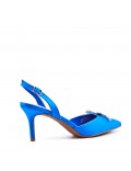 Mix-materials heeled sandal 