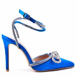 Mix-materials heeled sandal 