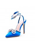 Mix-materials heeled sandal 