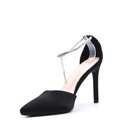 Mix-materials heeled sandal 