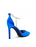 Mix-materials heeled sandal 