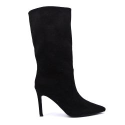 Faux leather ankle boot