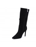 Faux leather ankle boot