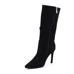 Faux leather ankle boot