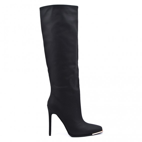 Faux leather ankle boot