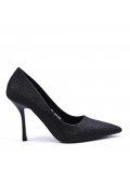 Medium heel pumps in faux leather for women