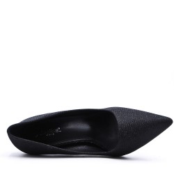 Medium heel pumps in faux leather for women