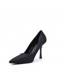 Medium heel pumps in faux leather for women