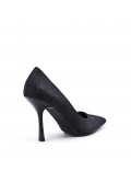 Medium heel pumps in faux leather for women