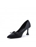 Medium heel pumps in faux leather for women