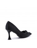 Medium heel pumps in faux leather for women