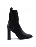 Mixed-material ankle boot