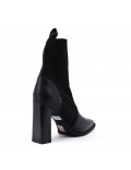 Mixed-material ankle boot