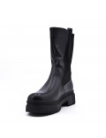 Mixed-material ankle boot