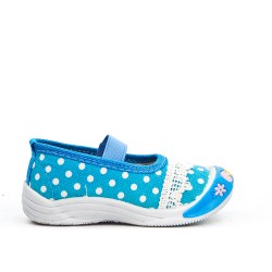 Tennis fille en toile imprimé petit pois