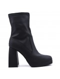 Faux leather ankle boot