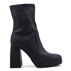 Faux leather ankle boot