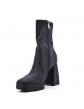 Faux leather ankle boot