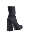 Faux leather ankle boot