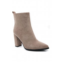Ankle boot in faux suede