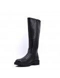 Black faux leather boot 