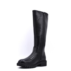 Black faux leather boot 