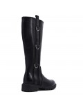 Black faux leather boot 