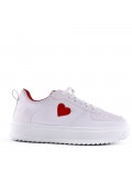 Women's faux leather sneaker