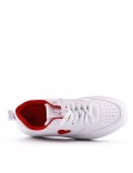 Women's faux leather sneaker