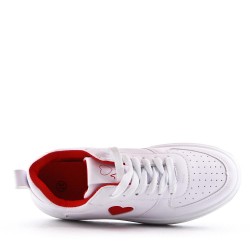 Women's faux leather sneaker