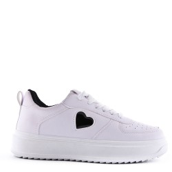 Women's faux leather sneaker