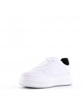 Women's faux leather sneaker