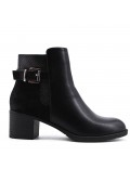 Faux leather ankle boot