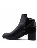 Faux leather ankle boot