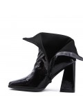 Faux leather ankle boot