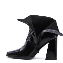 Faux leather ankle boot