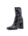 Faux leather ankle boot