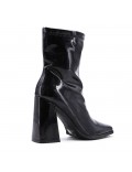 Faux leather ankle boot