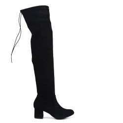 Faux suede boot