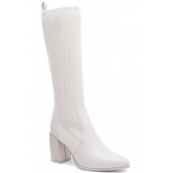 Boot in a mix of materials