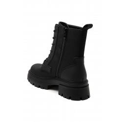 Faux leather ankle boot
