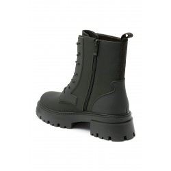 Faux leather ankle boot